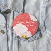 Spring Peony Wedding Bouquet Bridesmaids Button (Beispiel)
