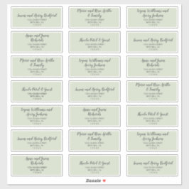 Spring Peony Wedding Guest Address Labels