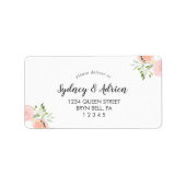 Spring Peony Wedding RSVP Adressetikett (Vorne)