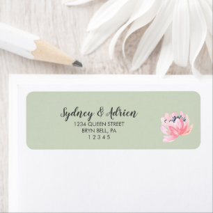 Spring Peony Wedite Invite Rücksendeadresse L Labe