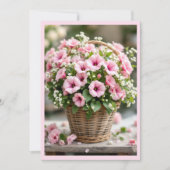 Spring Petunias in Pink Personalize Party Einladung (Vorderseite)