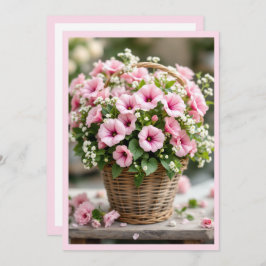 Spring Petunias in Pink Personalize Party Einladung