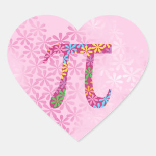 Spring Pi © Floral Pi Symbol auf Pink Stickers