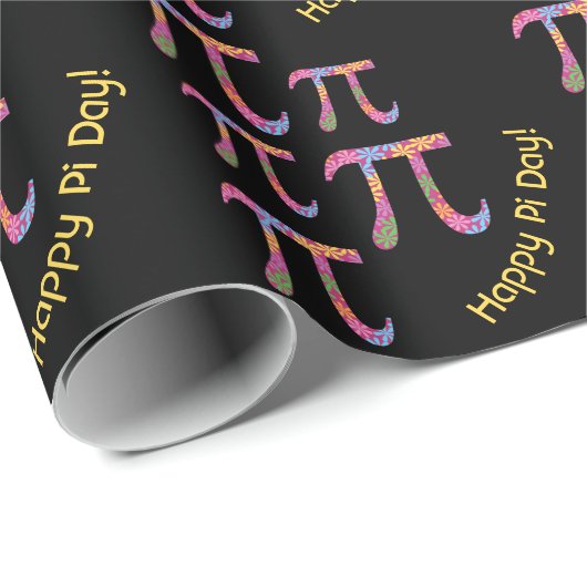 Spring Pi © Floral Pi Symbol Happy Pi Day Geschenkpapier (Rolleneckpunkt)