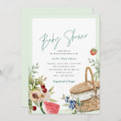 Spring Picnic | Neutronenblütendusche Einladung (Vorne/Hinten)