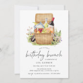 Spring Picnic | Niedlicher Blumenbrunch Einladung (Vorderseite)