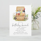 Spring Picnic | Niedlicher Blumenbrunch Einladung (Stehend Vorderseite)
