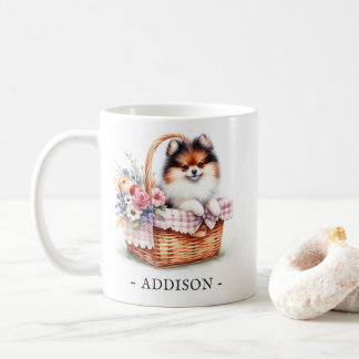 Spring Picnic Spitz Tasse mit Name Template