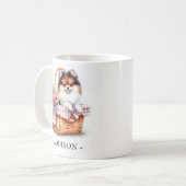Spring Picnic Spitz Tasse mit Name Template (Vorderseite Links)