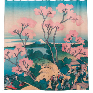 Spring Picnic unter den Blume des Kirschbaums Mont Duschvorhang