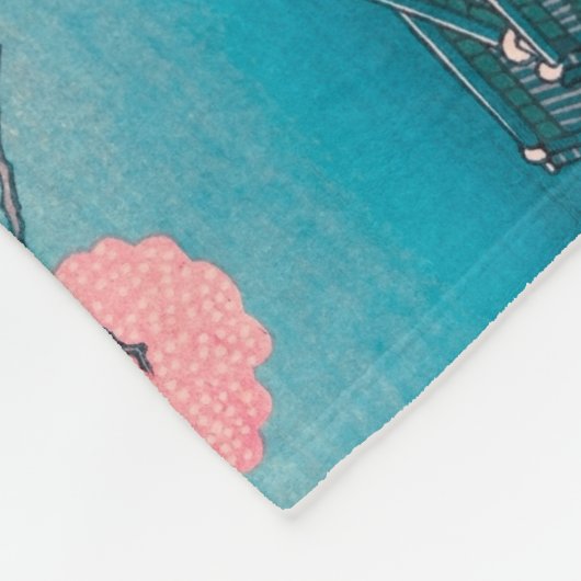 Spring Picnic unter den Blume des Kirschbaums Mont Fleecedecke (Ecke)