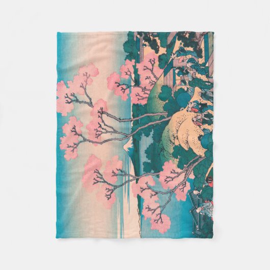 Spring Picnic unter den Blume des Kirschbaums Mont Fleecedecke (Vorderseite)