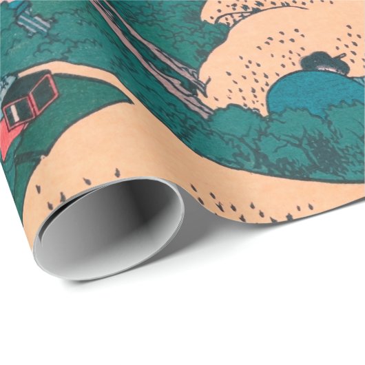 Spring Picnic unter den Blume des Kirschbaums Mont Geschenkpapier (Rolleneckpunkt)