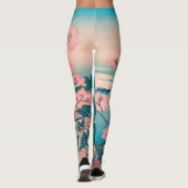 Spring Picnic unter den Blume des Kirschbaums Mont Leggings (Rückseite)