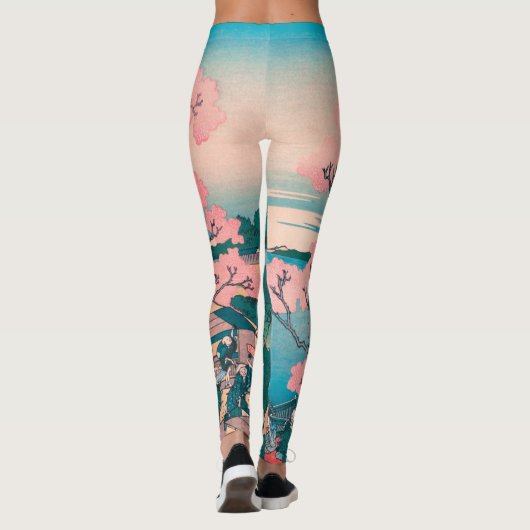 Spring Picnic unter den Blume des Kirschbaums Mont Leggings (Rückseite)