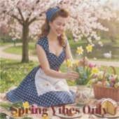 Spring Pin-Up Catch the Vibe: Vinyl Sticker (Vorderseite)