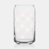 Spring Pink Bows & Daisy's Beverage Glass  Dosenglas (Rückseite)