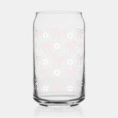 Spring Pink Bows & Daisy's Beverage Glass  Dosenglas (Links)