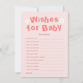 Spring Pink Daisy Baby Dusche wünscht eine Babykar Mitteilungskarte (Vorderseite)