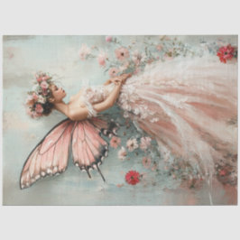 Spring Pink Fairy Portrait Seidenpapier