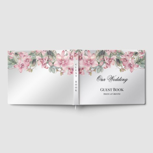 Spring Pink Floral Guest Book Gästebuch (Voll)