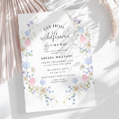 Spring Pink Lila Kleine Wildblume Kinderdusche Einladung