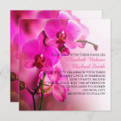 Spring Pink Orchid Wedite Einladung (Vorne/Hinten)