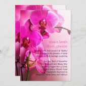 Spring Pink Orchid Wedite Einladung (Vorne/Hinten)