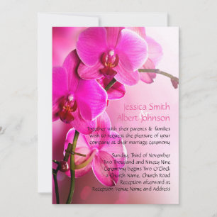Spring Pink Orchid Wedite Einladung