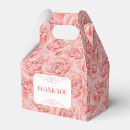 Spring Pink Roses Blossom Floral Vielen Dank Geschenkschachtel