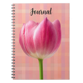 Spring Pink Tulip Art Blumen Journal Notizblock