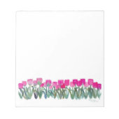 Spring Pink Tulips 5,5" x 6" Notepad - 40 Seiten Notizblock (Vorderseite)