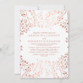 Spring Pinks Gipskraut Blumengebäck Hochzeit Einladung (Vorderseite)