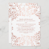 Spring Pinks Gipskraut Blumengebäck Hochzeit Einladung (Vorne/Hinten)