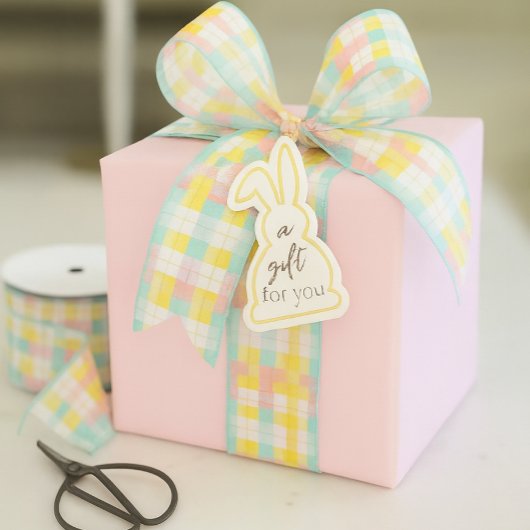 Spring Plaid Pastel Pink Blue Yellow Ripsband