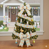 Spring Plaid Pastel Pink Blue Yellow Ripsband