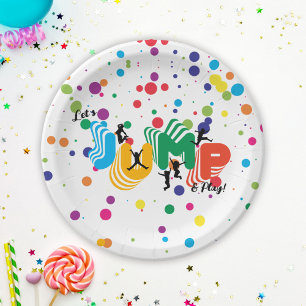 Spring Play Trampolin-Park Kindergeburtstag Pappteller