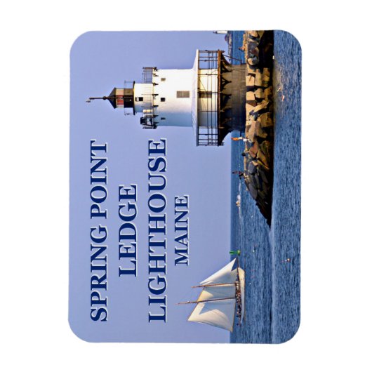 Spring Point Ledge Leuchtturm, Foto Magnet (Vertikal)