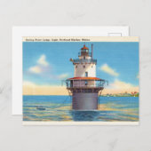 Spring Point Ledge Light, Portland Harbour, Maine Postkarte (Vorne/Hinten)