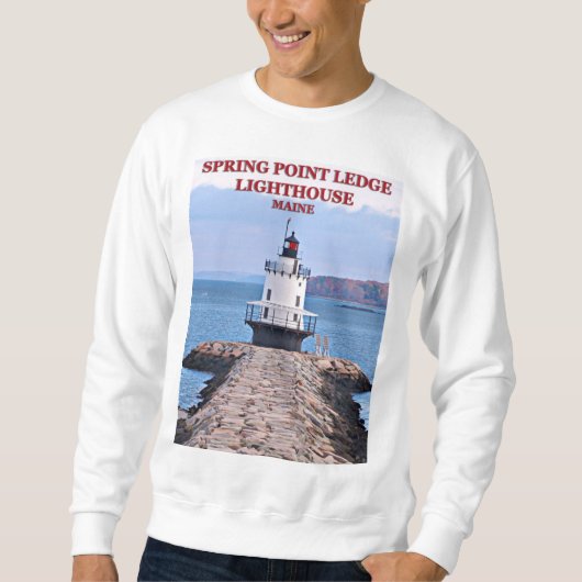 Spring Point Ledge Lighthouse, Maine Sweatshirt (Vorderseite)