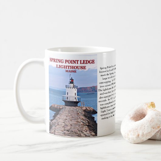 Spring Point Ledge Lighthouse, Maine Tasse (Mit Donut)