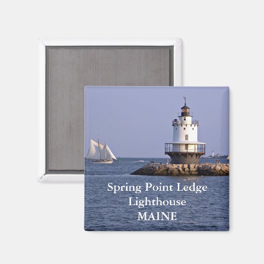 Spring Point Lighthouse, Maine Magnet (Vorderseite/Rückseite)