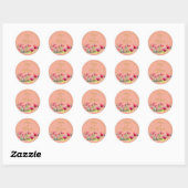 Spring Poppies Gold Wedding Sticker (Blatt)
