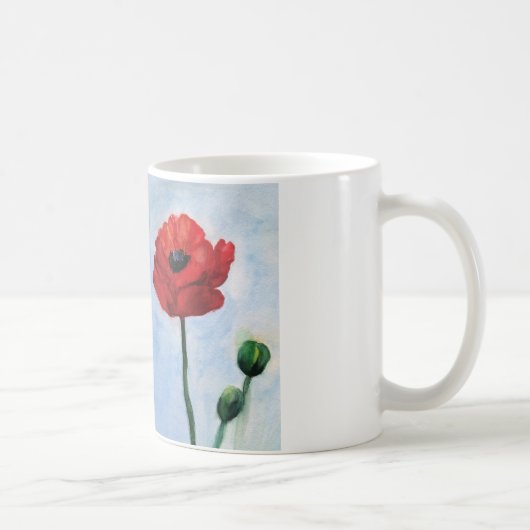 Spring Poppy Blume Klassische Tasse (Rechts)