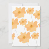 Spring Poppy Peach Floral Brautparty Einladung (Rückseite)