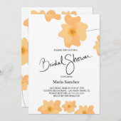 Spring Poppy Peach Floral Brautparty Einladung (Vorne/Hinten)