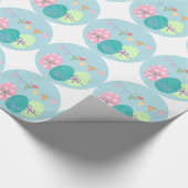 Spring powder blue Easter eggs Geschenkpapier (Ecke)