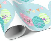 Spring powder blue Easter eggs Geschenkpapier (Rolleneckpunkt)