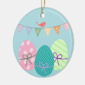 Spring powder blue Easter eggs Keramikornament (Links)