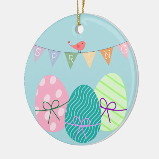 Spring powder blue Easter eggs Keramikornament (Links)